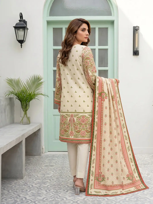 3 Pcs Women's Unstitched Printed Suit