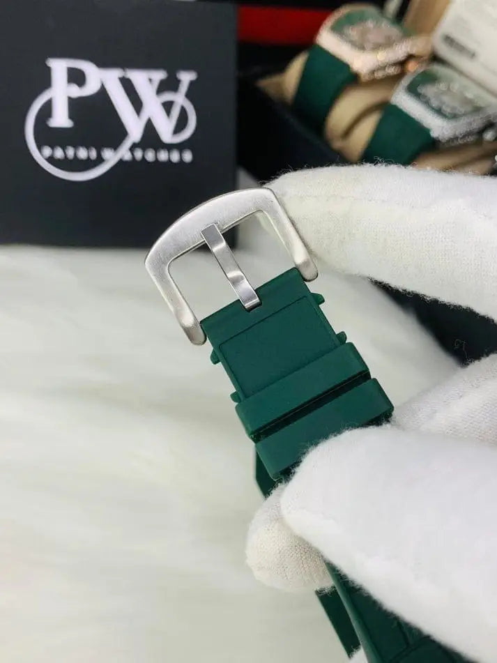 Diamond Stone Men's Luxury Fashion Watch, (Working Date & Premium Textured Strap)