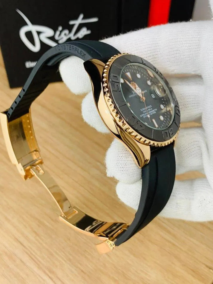 Men's Gold-Black Watch
