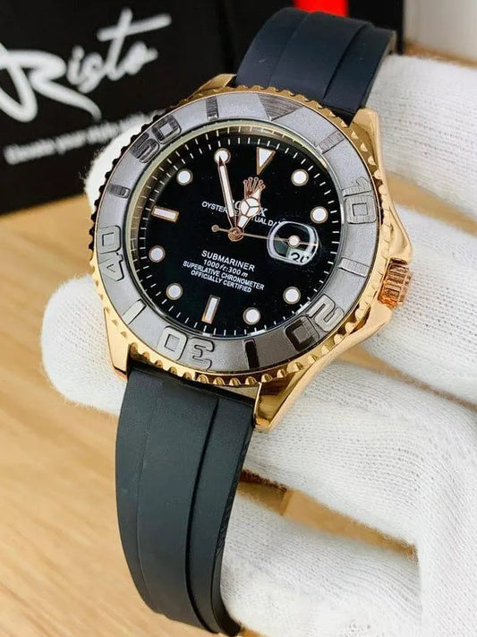Men's Gold-Black Watch