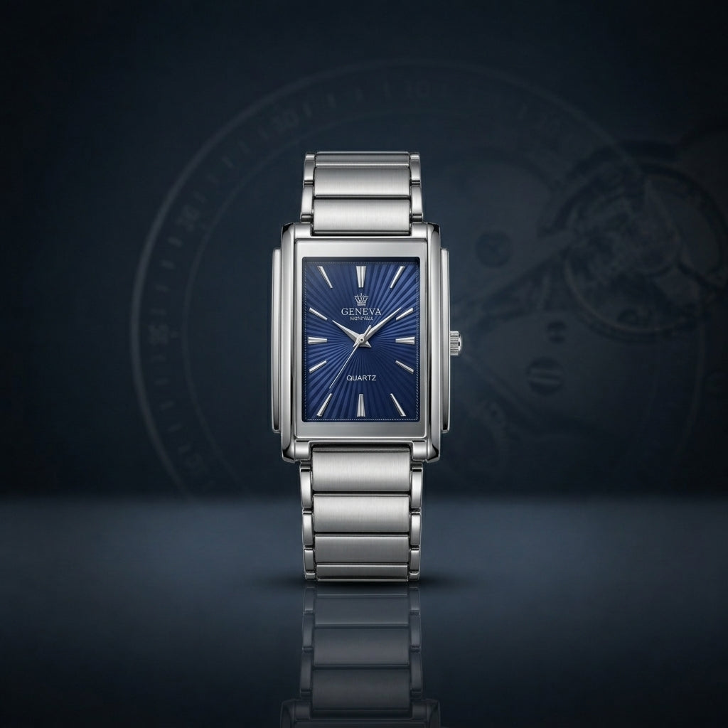 Men's Square Watch - Silver