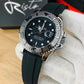 Men's Rolex Submariner Gold Black Water Resistant Watch