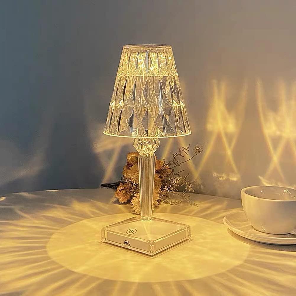 💎 Rechargeable Crystal Table Lamp – Touch LED Light with Type-C Fast Charging ⚡