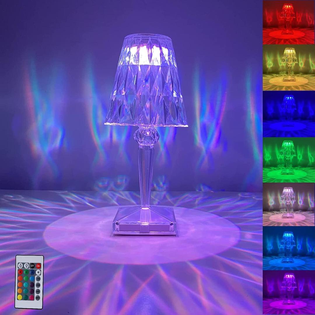 💎 Rechargeable Crystal Table Lamp – Touch LED Light with Type-C Fast Charging ⚡