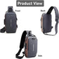 Men Waterproof Crossbody Bag Black Tan Multiple Compartment