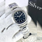 Men Square Watch Black Dial Silver Steel Chain Strap