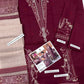 Maroon Embroidered 3 Pcs Lawn Suit for Eid & Parties