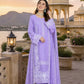 Purple Embroidered Lawn 3Pcs Set for Women
