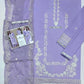 Purple Embroidered Lawn 3Pcs Set for Women