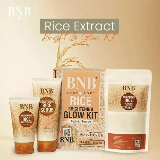 Skin Brightening Rice Facial Kit - Whitening and Exfoliating Set