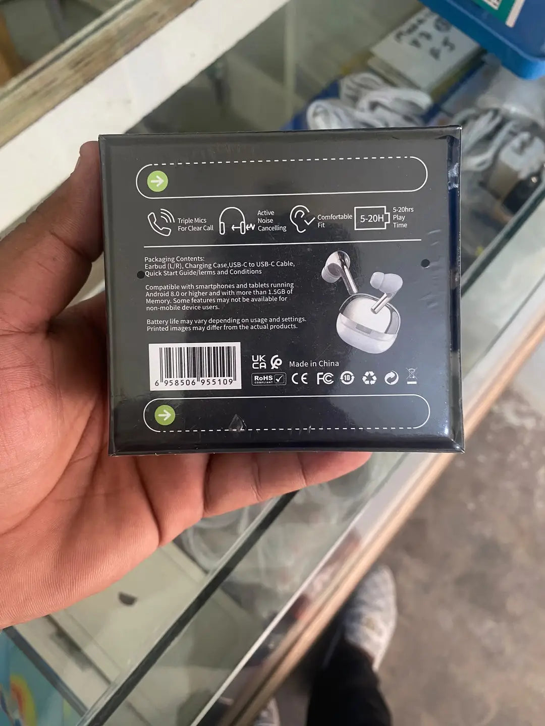 Buds Pro 4 Wireless Bluetooth Earbuds | ANC Noise Cancellation | Touch Control | Triple Mic | Type-C Charging | White