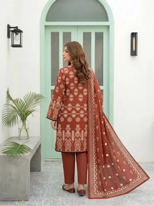 3 Pcs Women's Unstitched Printed Suit