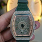 Diamond Stone Men's Luxury Fashion Watch, (Working Date & Premium Textured Strap)