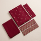 Maroon Embroidered 2-Piece Women Suit for Weddings Eid