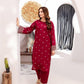 Maroon Embroidered 2-Piece Women Suit for Weddings Eid