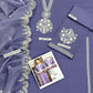 Purple Embroidered 3-Piece Lawn Suit for Women