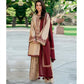 Brown Lawn Embroidered 3-Piece Set