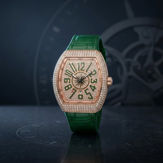Diamond Stone Watch - Green